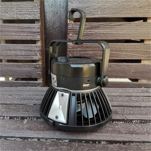 Hnventilador Solar Recargable Dos En Uno Linternatr