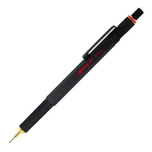 Rotring 800 Lapiz Mecanico Retractil, 0.5 Mm, Barril Negro (