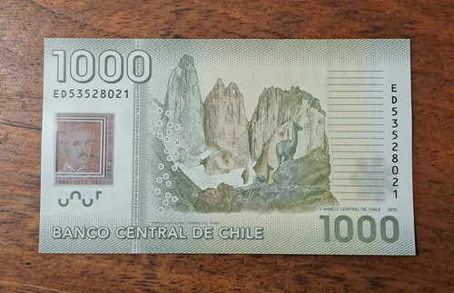 Chile Billete Polimero 1000 Pesos Año 2015, Sin Circular