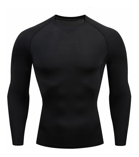 Playera Licra Deportiva Gym Compresión Cuello Para Hombre