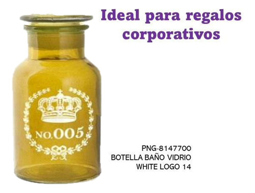 Botella De Vidrio Para Baño Con Tapa 250ml