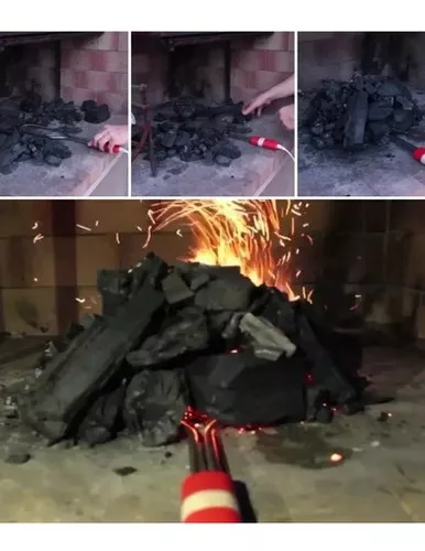Encendedor eléctrico de carbón – Parrilla de barbacoa para chimenea,  fogatas, briquetas de encendido rápido de carbón, sin chispas ni llamas,  304