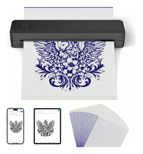 Impressora Térmica Portátil Fallove Para Tatuagem e A4 Com Bluetooth