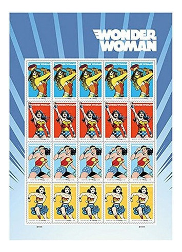 Wonder Woman 75th Anniversary Sheet Of 20 Forever First Clas