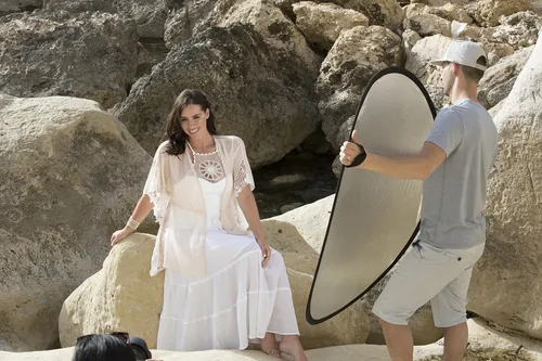 Pantalla Reflectora 2 En 1 Lastolite Manfrotto 120cm P/oro