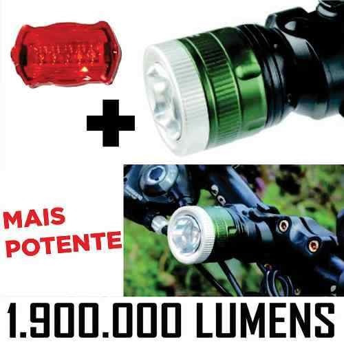 Lanterna Led T6 Farol Bike Cabeca 1900000 W Com Zoom +barato