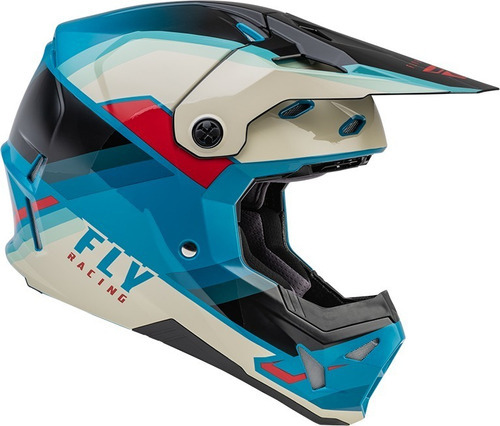 Capacete Moto Cross Fly Formula Cp Rush Diversas Cores @# Cor Azul/Branco Tamanho do capacete GG-XL 60/61