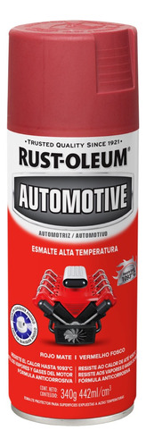 Aerosol Super Alta Temperatura Motores Rust Oleum Color Rojo Mate