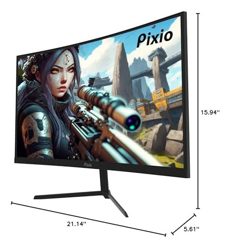 Pixio Pxc243s Panel Va Rápido Curvo 1500r De 24 Pulgadas Fre