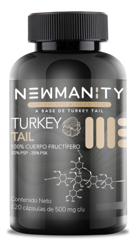 Turkey Tail (cola De Pavo) 120 Cápsulas| Newmanity Sabor Sin sabor