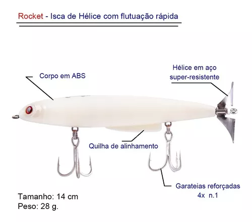 Isca Artificial Pesca Nakamura Rocket 14cm 28g - Cor 105 - Shop do