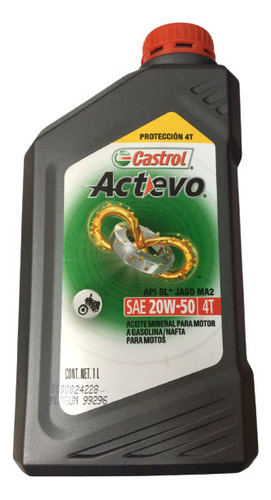 Aceite Motor Castrol  Mineral 20w 50 1 Lt Centro Motos