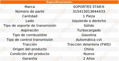 1- Soporte Transmisión Izq/der A4 L4 2.0l 05/07 S Star
