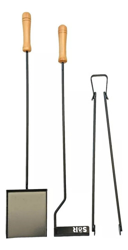 Kit Herramientas Parrilla Pala Atizador Pinza Asador Premium