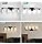 Apliques De Luz Baño 4 Luces Negro Con Pantalla Vidrio Trans