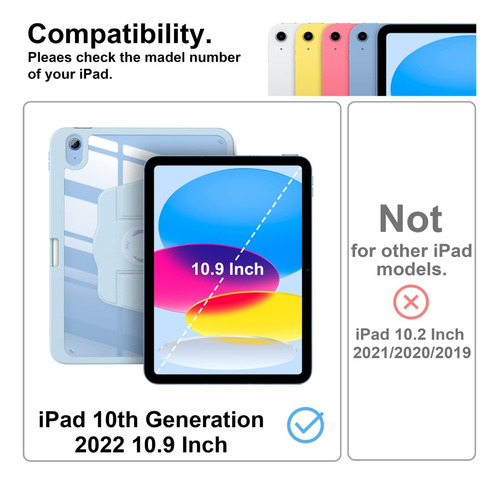 Estuche Smart Case 360 Compatible  iPad Decima Generacion