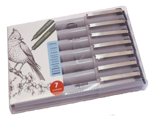 Drawin Pen Set 6 Unid + 1 Brush Pen