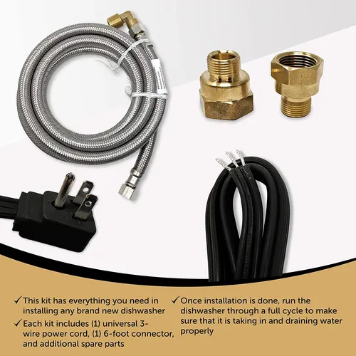 Kit De Instalacion Universal Para Lavavajillas Con Conector