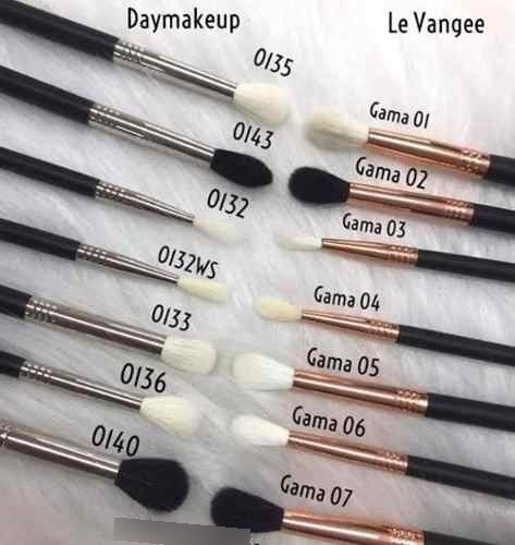 6 Pincéis Esfumar Iluminar P Olhos Le Vangee Brinde +