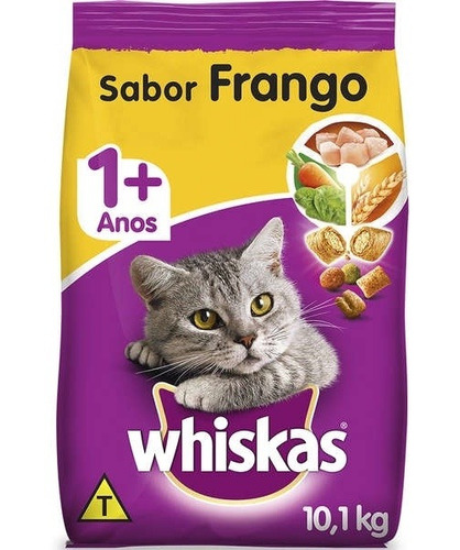Ração Whiskas Frango Para Gatos Adultos 10.1kg