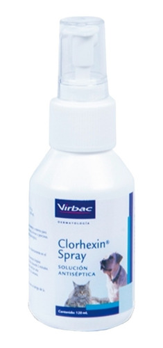 Virbac Clorhexin Spray 120ml Spray Para Perros Y Gatos 