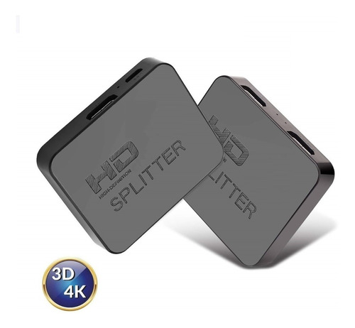 Amplificador - Regenerador De Video Hdmi 4k Splitter 1x2