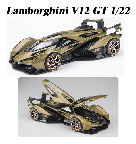 Lamborghini V12 Gt Carros De Metal En Miniatura Con Luces Y