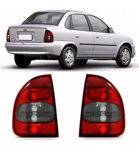 Lanterna Gm Corsa Sedan 2000 Até 2010 Bolha 4 Portas Bicolor Fumê