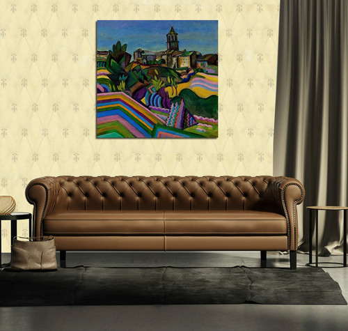 Cuadro 45x45cm Joan Miro Pintor Village Prades El Pueblo