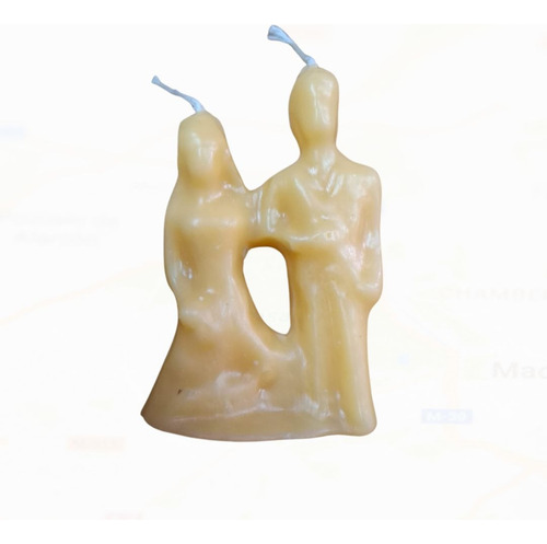 Vela Pareja De Cera (x3)- 100% Parafina Alta Calidad - Ra-ce Miel Pareja