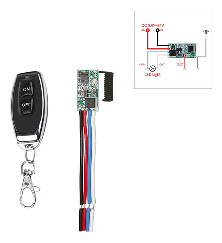 3 Rf 433mhz Secure Mini Relé Inalámbrico En La Antena