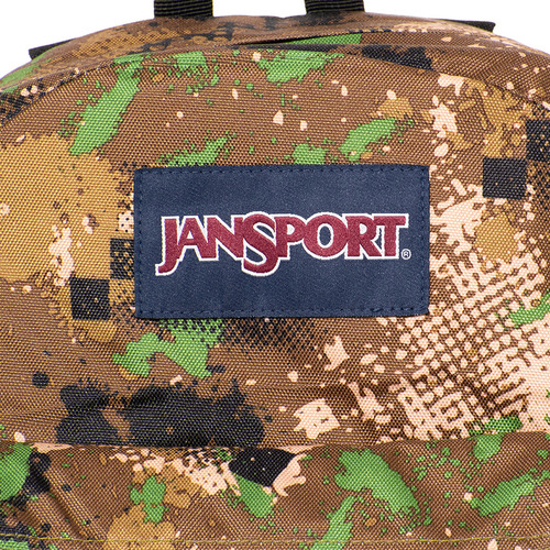 Mochila Jansport Cross Town Plus Camuflaje Backpack Casual Diseño De La Tela Lisa