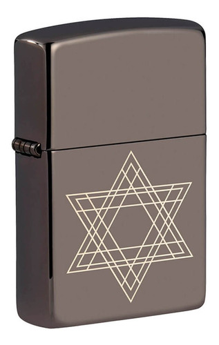 Encendedor Zippo Diseño Estrella De David Black Ice