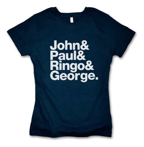 Playera The Beatles John Paul Ringo George Para Mujer