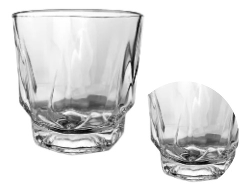 Vaso Diamante Whiskey 330 Ml Caja De 24 Piezas Transparente