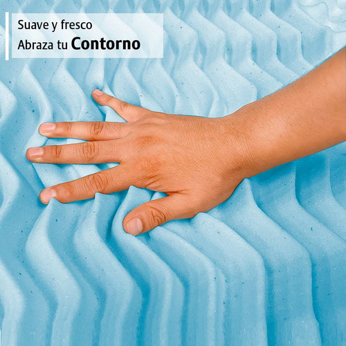 Colchoneta Memory Foam Topper King Size 5 Cm Gel Cool Zone