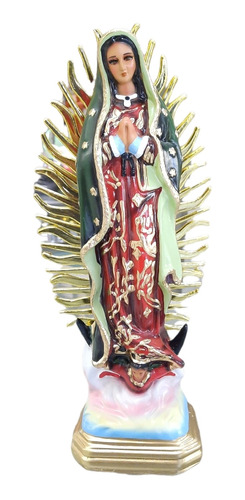 Virgen De Guadalupe De 30 Cm Eco Resplandor Plástico