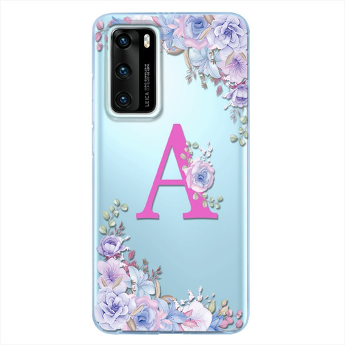 Funda Huawei  Antigolpes Flores Personalizada Tu Inicial