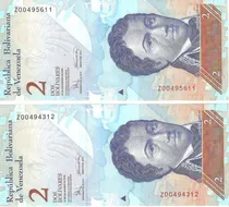 Comprar Billetes Antiguos Reposición 2 Bsf, Diciembre 19, 2008 Z8