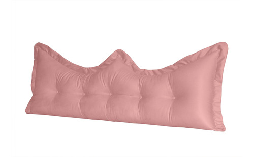 Almofada Encosto Coroa Queen 160 Cm Rosa Lisa