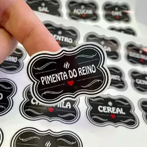 Comprar 50 Etiquetas Potes Temperos E Organizadores Fundo Preto Desenho Impresso Etiquetas De Identificação Etiquetas De Produtos Organizadores Potes Temperos