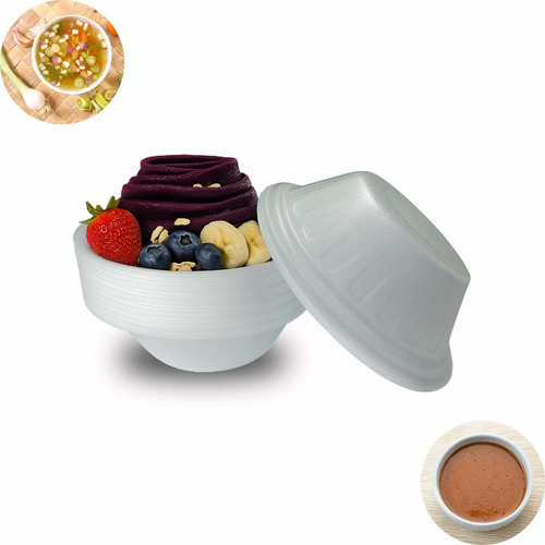 Cumbuca De Isopor Pote Descartável 300ml C/ 25 Uni