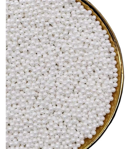 White Sprinkles - Perlas Comestibles Para Tartas De 0.157 In