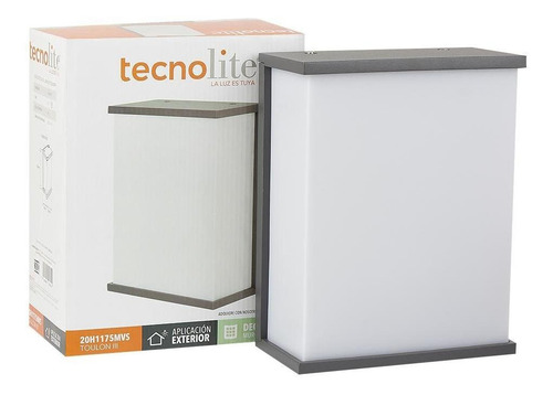Lampara De Exterior Sobreponer Muro Decorativa 8.5 W Color Negro Tecnolite 20H1175MVS