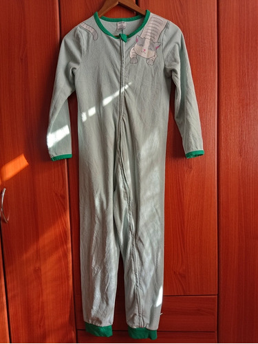 Pijama Enterito Polar Invierno Gato Talla 12