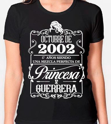 Playera Princesa Y Guerrera Personalizada 