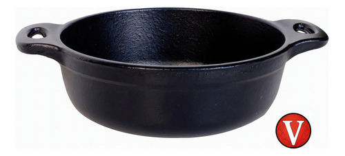 Cazuela De 16cm De Hierro Fundido Esmaltado Victoria® Color Negro