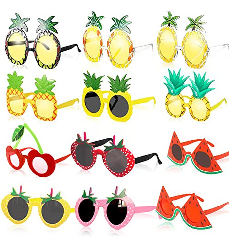 12 Gafas De Frutas Gafas De Piña Tropical Para Niños Adulto
