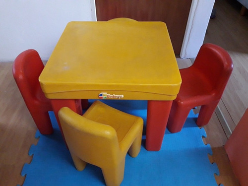 Mesa Con 4 Silla Rotoys Infantiles Plastico