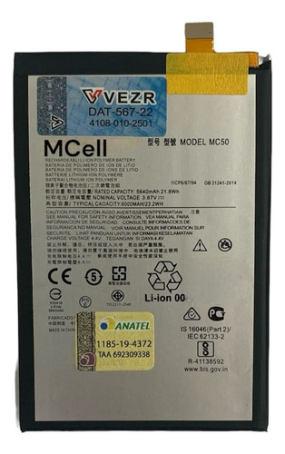Flex Carga Bateria Mc50 Nova Compatível Moto G60 Xt2135-1